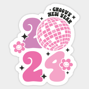 Groovy new year Sticker